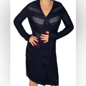 🌹 Lily Morgan 🌷 Long Open Crochet Knit Duster Cardigan